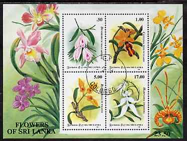 Sri Lanka 1994 Orchid Circle of Ceylon m/sheet fine cds used, SG MS 1290