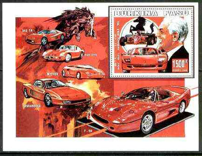 Burkina Faso 1999 Ferrari perf m/sheet unmounted mint