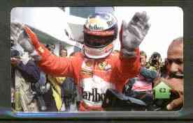 Telephone Card - Michael Schumacher £2 phone card (showing MS with outstretched arms)