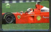 Telephone Card - Michael Schumacher £10 phone card (showing MS in Ferrari)