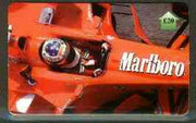 Telephone Card - Michael Schumacher £20 phone card (showing MS in Ferrari viewed from above)