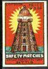 Match Box Labels - Lighthouse label by Radha Match factory (India) similar to #25016 but larger