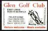 Match Box Labels - Glen Golf Club match box label in pristine condition (Bouldens)