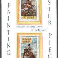 Aden - Qu'aiti 1967 Paintings perf m/sheet (Gericault & Velazquez) unmounted mint Mi BL 8A