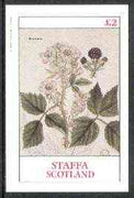 Staffa 1982 Plants #03 (Bramble) imperf,deluxe sheet (£2 value) unmounted mint