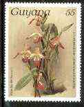 Guyana 1985-89 Orchids Series 1 plate 89 (Sanders' Reichenbachia) 55c unmounted mint, unlisted by SG without surcharge*