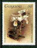 Guyana 1985-89 Orchids Series 2 plate 03 (Sanders' Reichenbachia) 50c unmounted mint, unlisted by SG without surcharge*