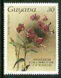 Guyana 1985-89 Orchids Series 2 plate 07 (Sanders' Reichenbachia) 30c unmounted mint, unlisted by SG without surcharge*