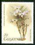 Guyana 1985-89 Orchids Series 2 plate 12 (Sanders' Reichenbachia) 70c unmounted mint, unlisted by SG without surcharge*