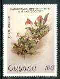 Guyana 1985-89 Orchids Series 1 plate 13 (Sanders' Reichenbachia) 100c (with wmk) unmounted mint, unlisted by SG without surcharge*