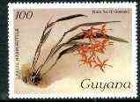 Guyana 1985-89 Orchids Series 1 plate 40 (Sanders' Reichenbachia) 100c (with wmk) unmounted mint, unlisted by SG without surcharge*