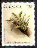 Guyana 1985-89 Orchids Series 1 plate 24 (Sanders' Reichenbachia) 50c (with wmk) unmounted mint, unlisted by SG without surcharge*