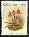 Guyana 1985-89 Orchids Series 1 plate 65 (Sanders' Reichenbachia) 50c (with wmk) unmounted mint, unlisted by SG without surcharge*