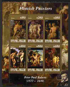 Malawi 2010 Art - Flemish Painters - Rubens perf sheetlet containing 6 values unmounted mint