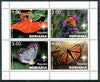 Koriakia Republic 1999 Butterflies (with Scout Logo) sheetlet containing complete set of 4 values unmounted mint