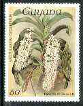 Guyana 1985-89 Orchids Series 1 plate 22 (Sanders' Reichenbachia) 50c (with wmk) unmounted mint, unlisted by SG without surcharge*