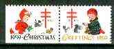 Cinderella - United States 1959 Christmas TB Seal se-tenant pair unmounted mint