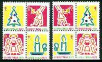 Cinderella - United States 1971 Christmas TB Seal two se-tenant blocks of 4 unmounted mint