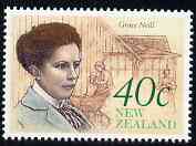 New Zealand 1990 Grace Neill 40c (Social Reformer & Hospital) from Heritage set 5th issue unmounted mint, SG 1548