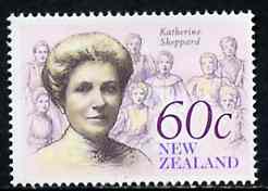 New Zealand 1990 Katherine Sheppard 60c (Suffragette) from Heritage set 5th issue unmounted mint, SG 1550