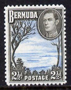 Bermuda 1938-52 KG6 Grape Bay 2.5d light blue & sepia (line perf) unmounted mint, SG 113a