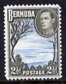 Bermuda 1938-52 KG6 Grape Bay 2.5d light blue & sepia (line perf) unmounted mint, SG 113a