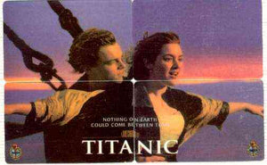 Telephone Card - Titanic set of 4 x 20 units phone cards forming a composite horizontal picture, Limited edition