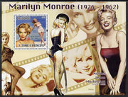 St Thomas & Prince Islands 2009 Marilyn Monroe perf s/sheet unmounted mint