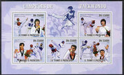 St Thomas & Prince Islands 2009 Taekwondo perf sheetlet containing 5 values unmounted mint