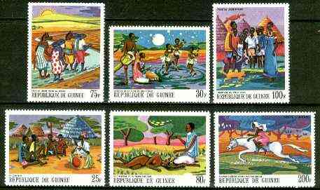 Guinea - Conakry 1968 Paintings of African Legends #1 perf set of 6 unmounted mint, SG 644-49, Mi 480-85*