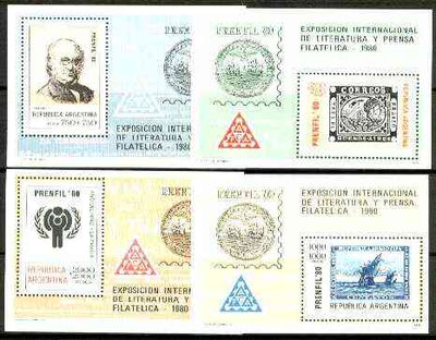 Argentine Republic 1980 Prenfil '80 set of 4 m/sheets unmounted mint, SG MS 1663