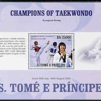 St Thomas & Prince Islands 2009 Taekwondo - Hwang perf s/sheet (English Text) unmounted mint