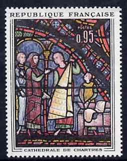 France 1963 The Fur Merchants stained glass window from Art set unmounted mint, SG 1605*