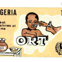 Nigeria 1986 UN's Children's Fund - original hand-painted artwork for 10k value (showing Oral Rehydration Therapy) by Godrick N Osuji on card 220 x 125mm endorsed A1