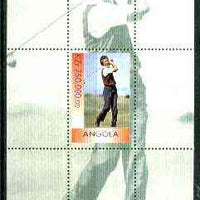 Angola 1999 Aoki (Japanese Golfer) perf souvenir sheet unmounted mint