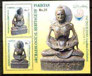 Pakistan 1997 Archaeological Heritage (Statues of Buddha) m/sheet unmounted mint with China 99 imprint