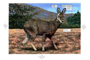 Bhutan 1990 Endangered Wildlife - Intermediate stage computer-generated artwork (as submitted for approval) for 25nu m/sheet (Himalayan Musk Deer) 200 x 140 mm similar to issued design but lettering different, ex Government archiv……Details Below