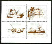 Gugh (Isles Of Scilly) 1975 Shipwrecks perf sheetlet containing complete set of 4 (only 4,000 sheets produced) unmounted mint