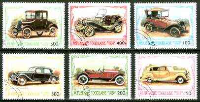 Togo 1999 Classic Cars complete set of 6 values fine cto used*