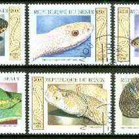 Benin 1999 Snakes complete perf set of 6 values fine cto used*