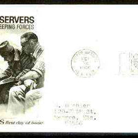 United Nations (NY) 1966 UN Military Observers 15c on illustrated cover with first day cancel