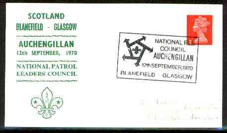 Great Britain 1970 Commemorative cover for Auchengillan National Patrol Leaders Council with special illustrated cancel