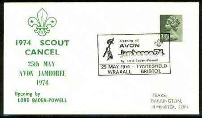 Great Britain 1974 Commemorative cover for Avon Jamboree with special illustrated cancel