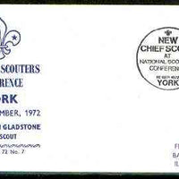 Great Britain 1972 Commemorative cover for York National Scouters Conferencee with special 'New Chief Scout' cancel