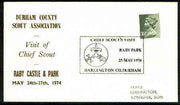 Great Britain 1974 Commemorative cover for Durham County Scout Association with special illustrated 'Visit of Chief Scout' cancel