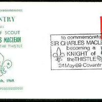 Great Britain 1969 Commemorative cover for Coventry Salutes the Chief Scout with special illustrated 'Knight of the Thistle' cancel