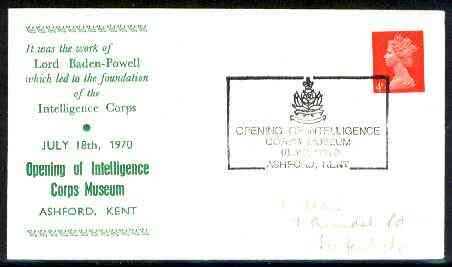 Great Britain 1970 Commemorative cover for Opening of Intelligence Corps Museum with special illustrated cancel