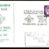 Great Britain 1967 Commemorative cover for Staplehurst Fete & Display with special illustrated cancel (First postal use of new Scout Badge)