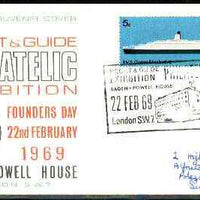 Great Britain 1969 commemorative cover for the First Scout & Guide Philatelic Exhibition with special illustrated Baden-Powell House cancel