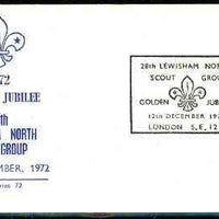 Great Britain 1972 commemorative cover for Lewisham North Golden Jubilee with special illustrated cancel